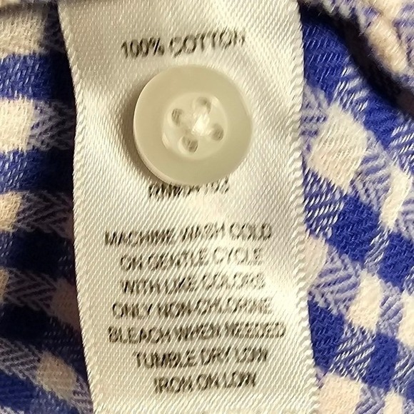 Marc New York Double Brushed 100% Cotton Flannel Size Size Large w/Roll Tabs - Picture 8 of 11